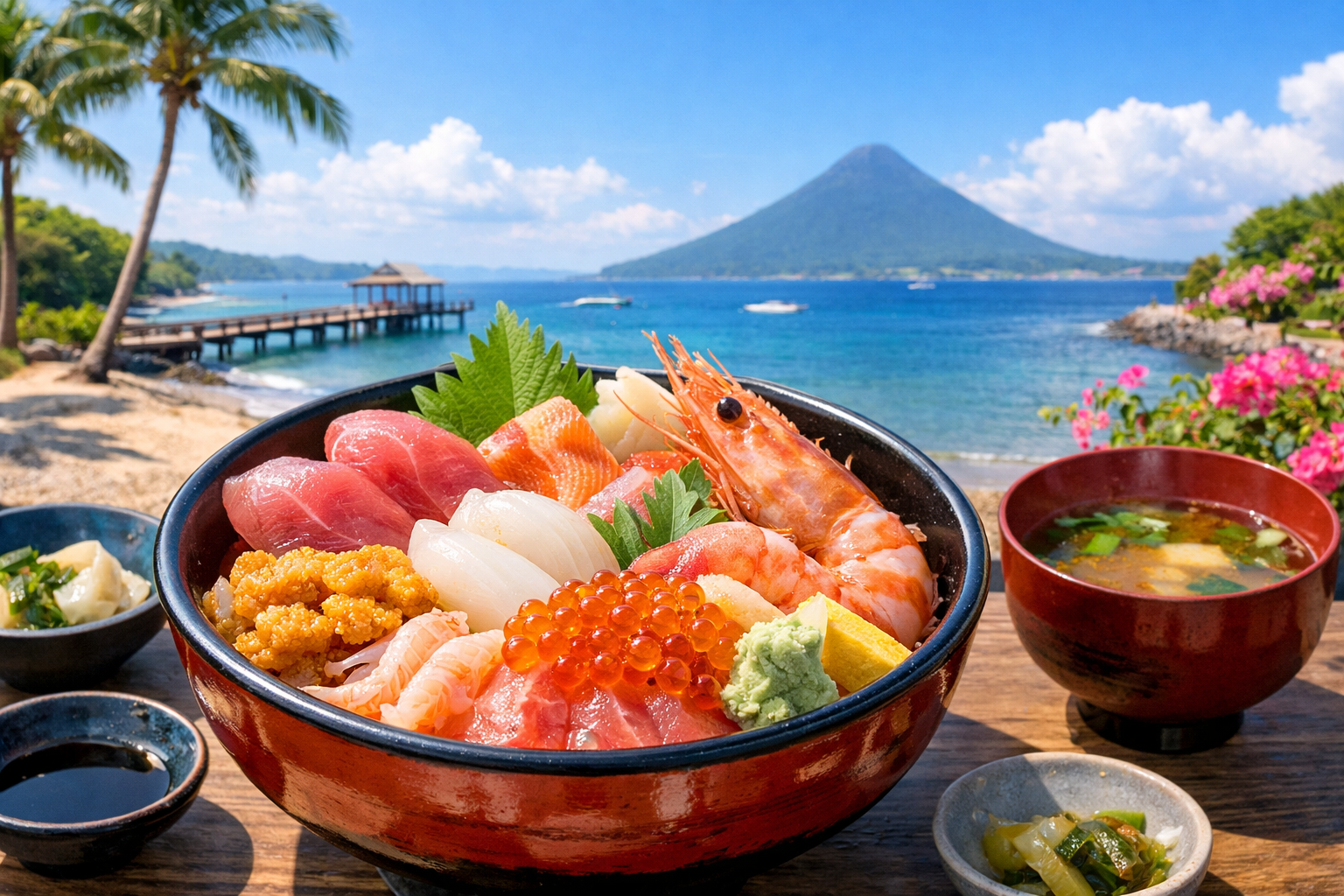 指宿で味わう新鮮な海鮮ランチのイメージ