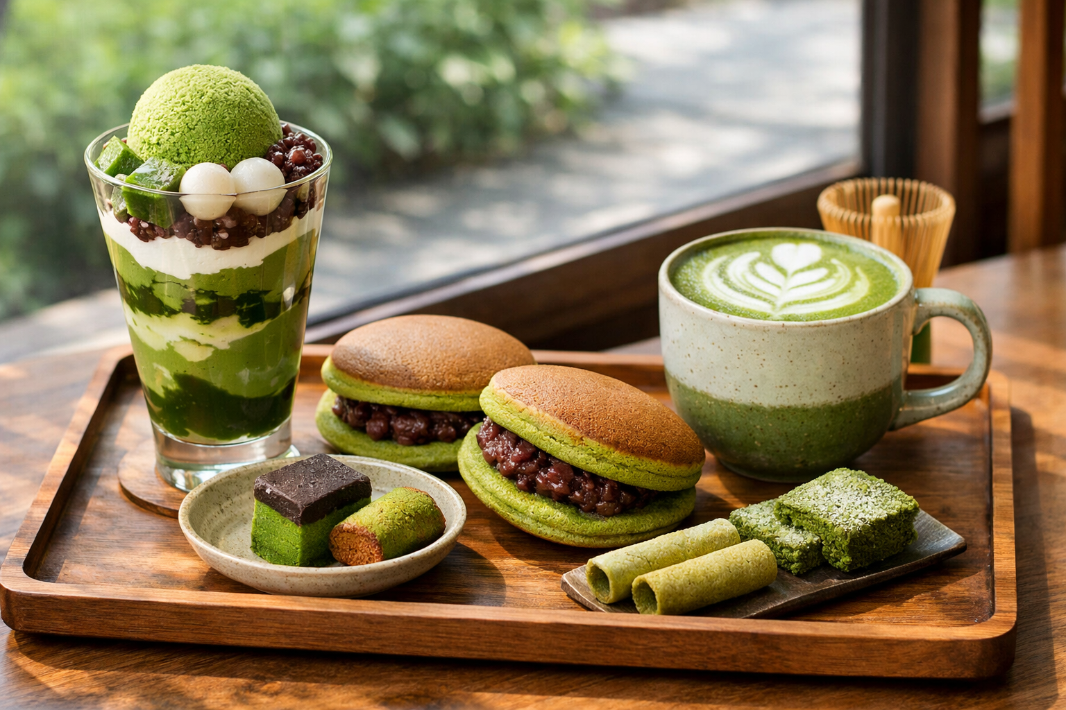 鹿児島の抹茶スイーツが人気の理由：鹿児島茶の魅力が伝わる抹茶スイーツの盛り合わせ