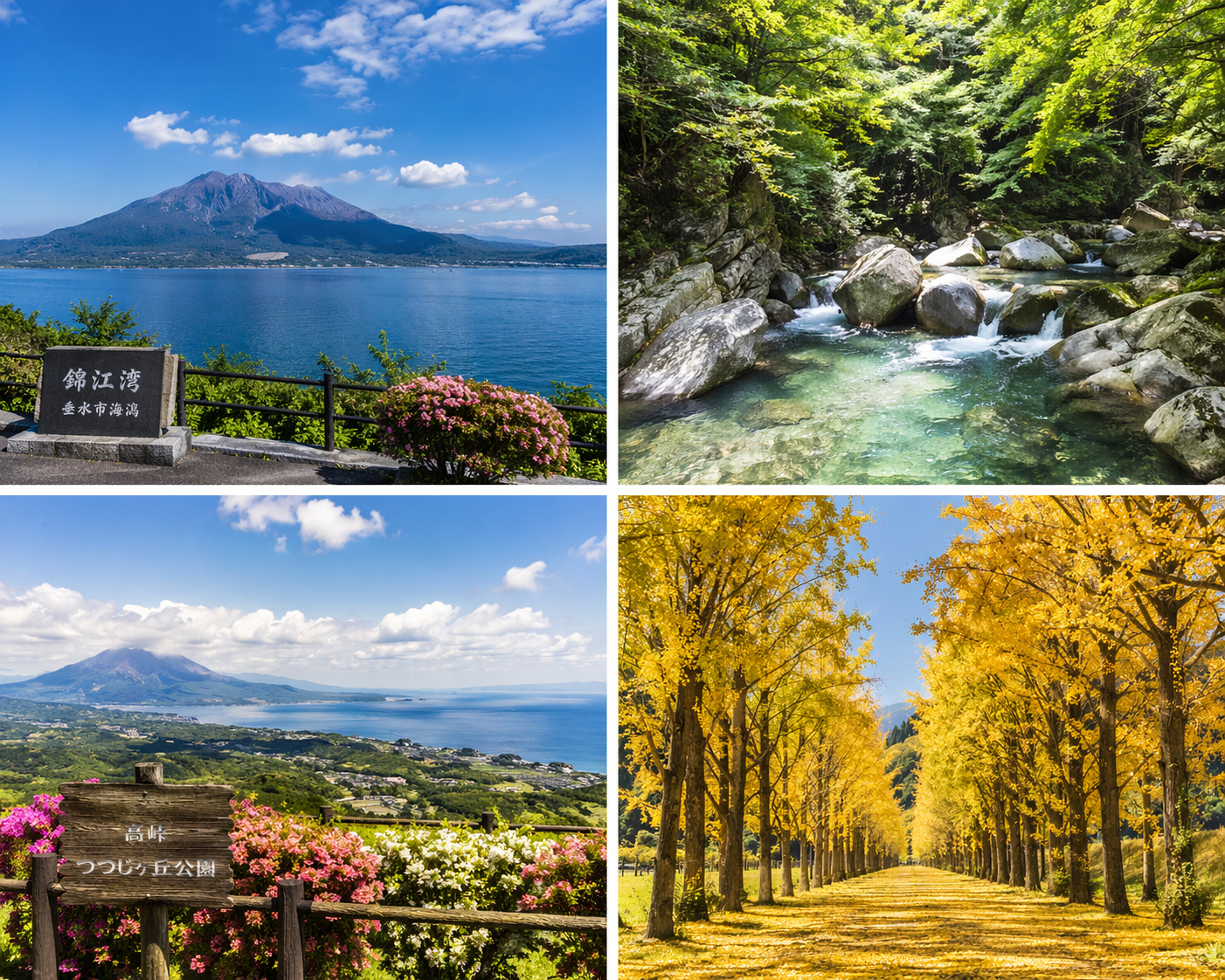 垂水市の観光穴場スポットを代表する自然と絶景のイメージ