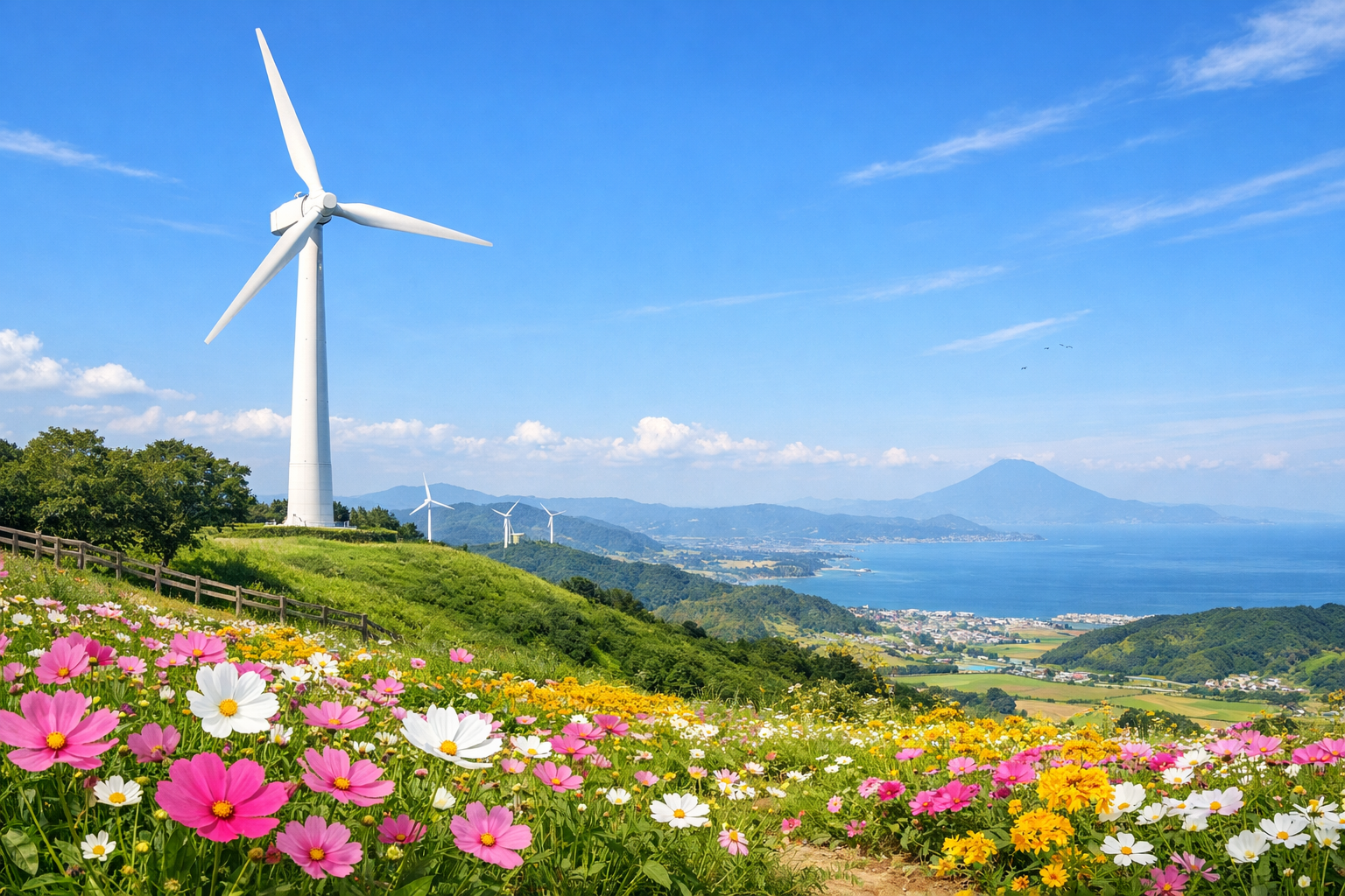 柳山風車公園とあわせて立ち寄りたい周辺情報：柳山アグリランドを含む周辺観光の全体イメージ