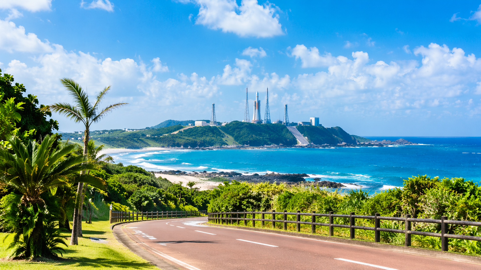種子島の日帰り観光で失敗しない回り方を伝える海沿いドライブ風景