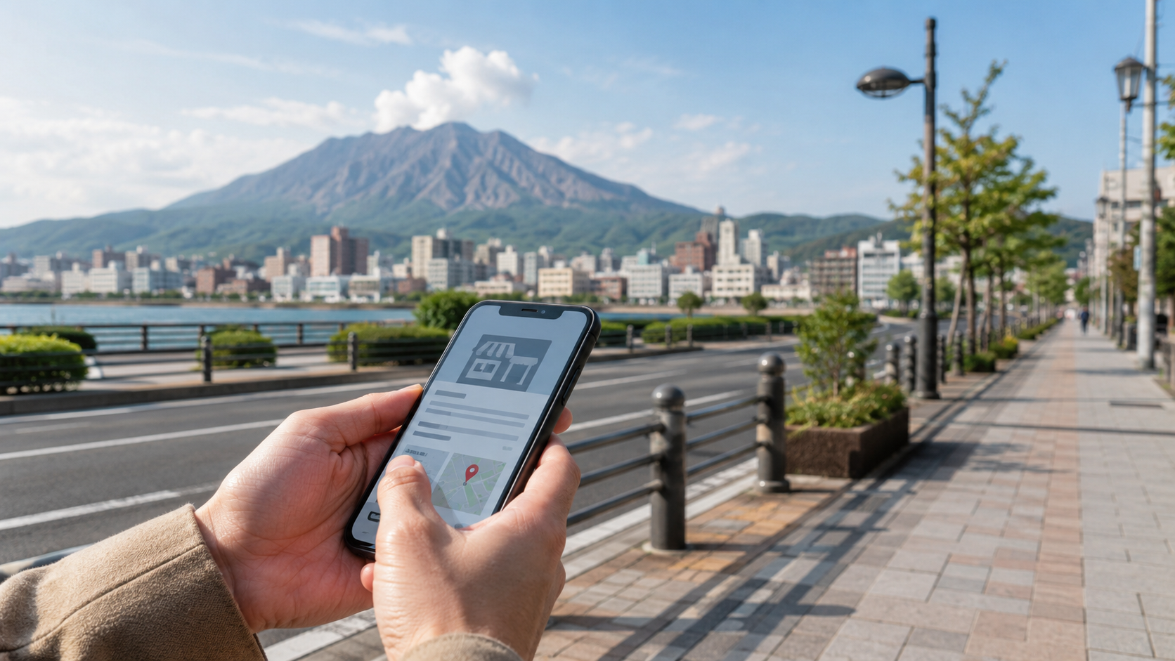 鹿児島の閉店情報2026をスマホで確認する人