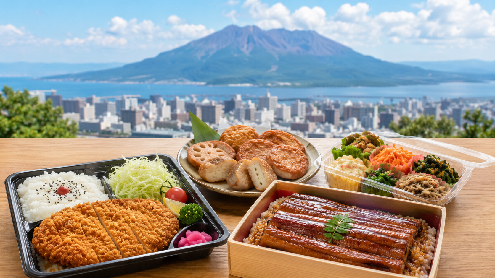 鹿児島市のテイクアウト人気ランキングを紹介する弁当と惣菜の写真