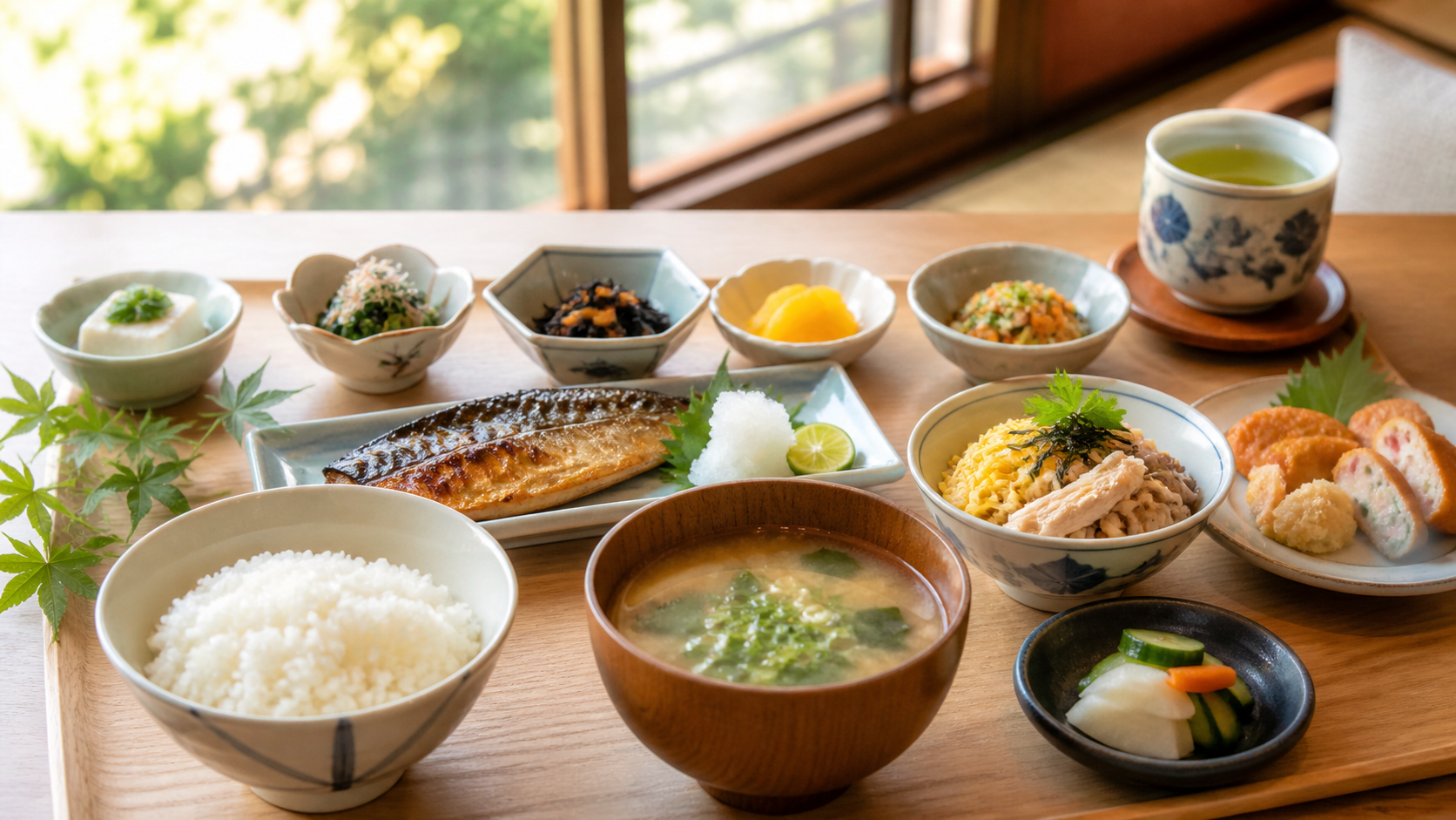 鹿児島の和食の朝ごはんを駅近で楽しむ旅行者向けの食卓